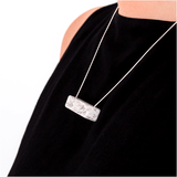 Laura Nelson Jewellery - Bar Necklace White with sterling silver chain