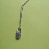 SAMPLE Silver Padlock Scrap Necklace 4