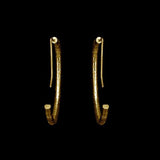 Textured Earrings by Laura Nelson - Contemporary Fine Jewellery Gold Plated