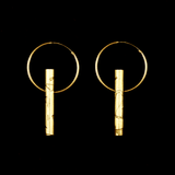 Laura Nelson Contemporary Jewellery - Gold Plated Carse Tube Hoops